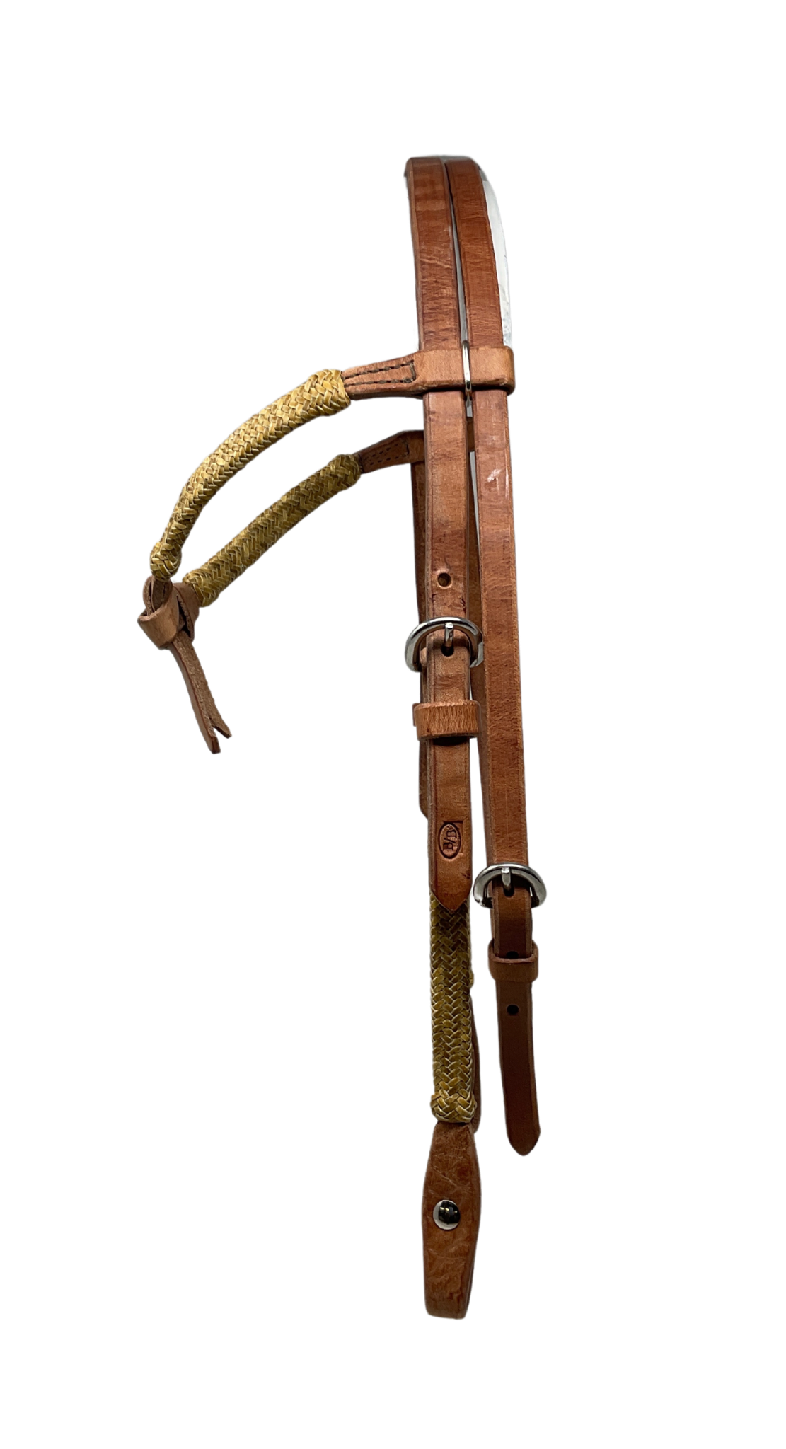 5/8" Split Browband w/Flat Braided Rawhide