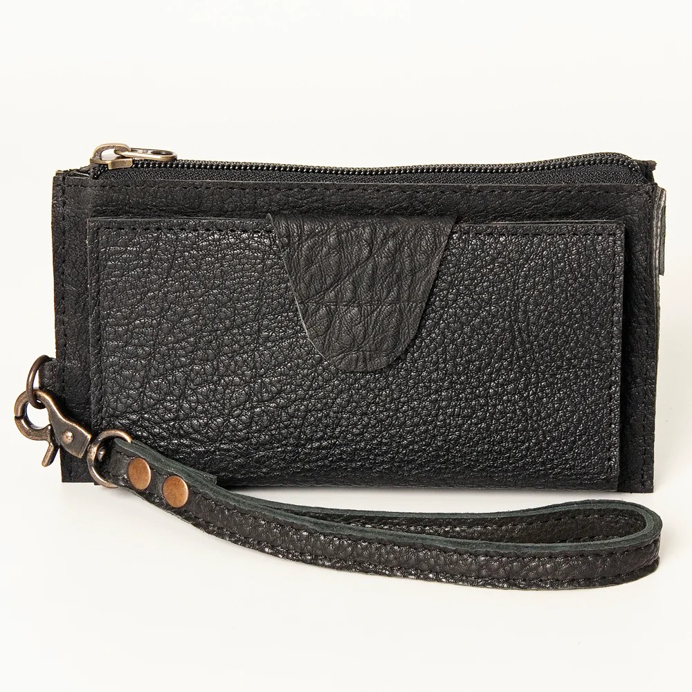 Black Leather Cardholder Wallet