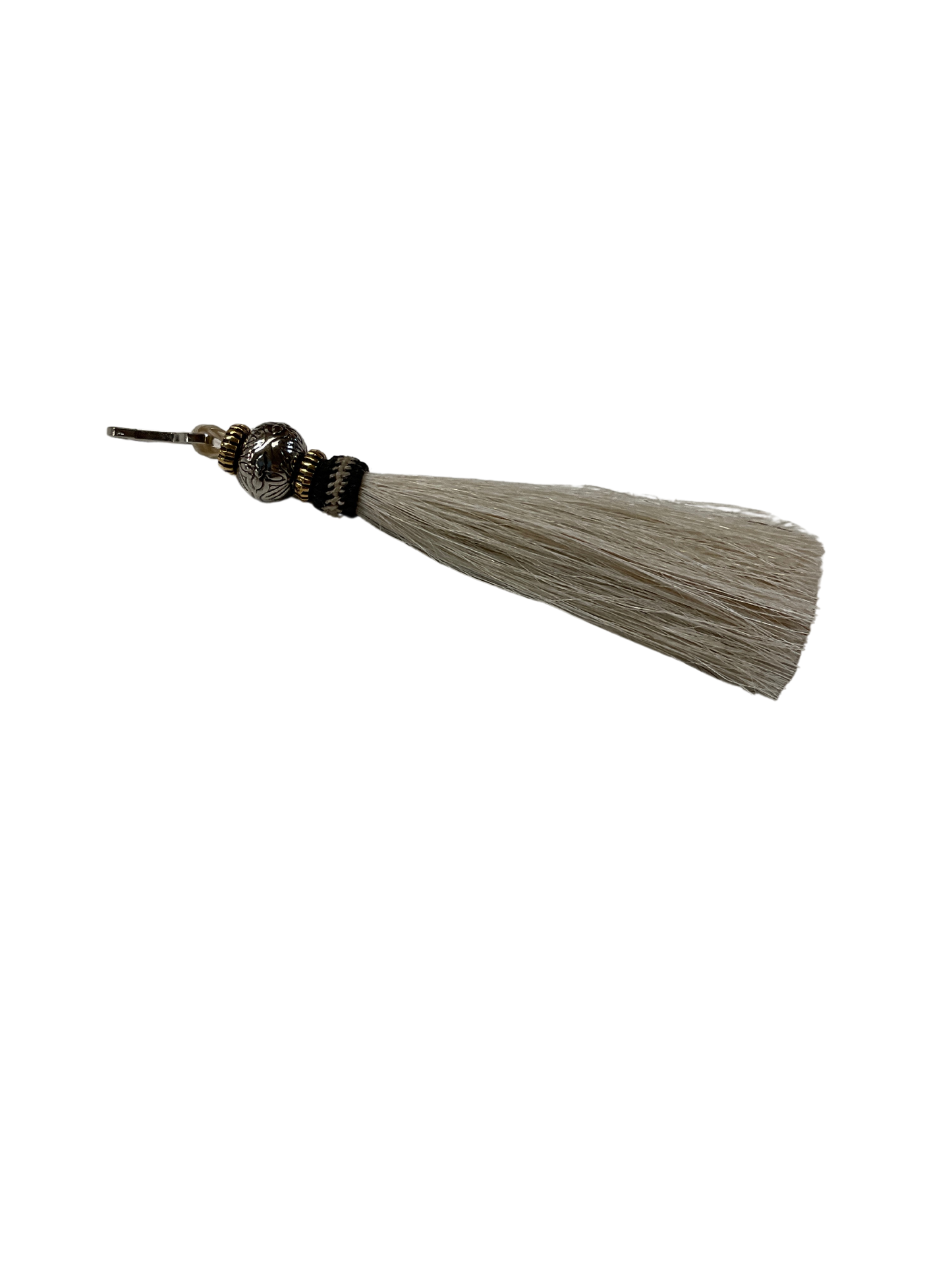 Horse Hair Tassel w/Beads Zipper Pull