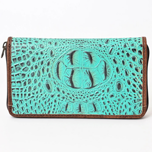 Turquoise Leather Wallet