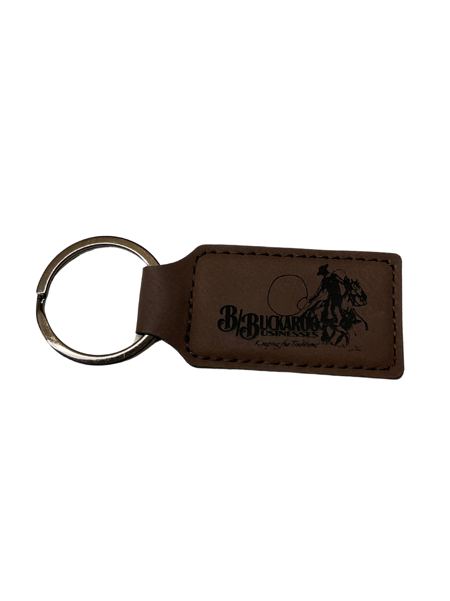 Buckaroo Businesses Leather Keychain