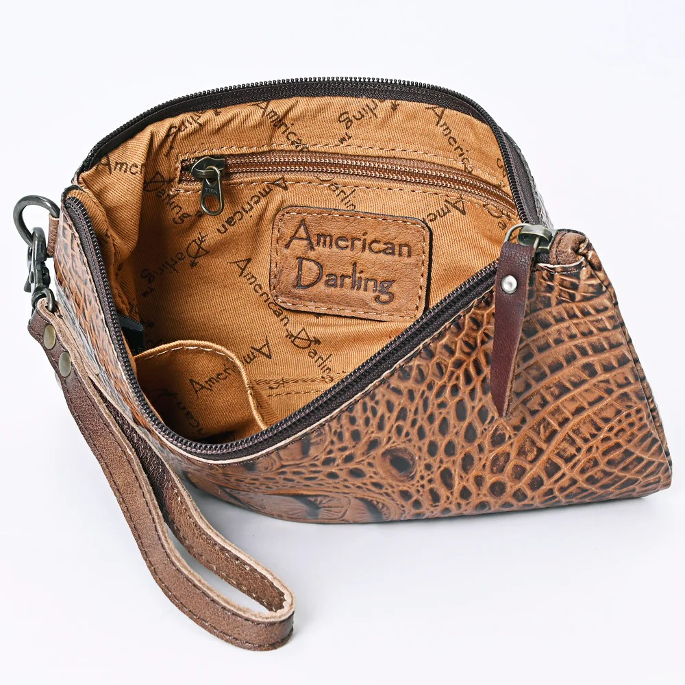 Genuine Leather Wristlet Purse