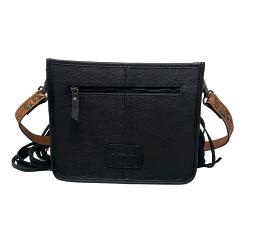 Black Quilted Leather Crossbody Purse