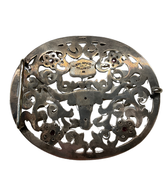 Bohlin Sterling Buckle w/Gold Accents, Diamonds & Rubies