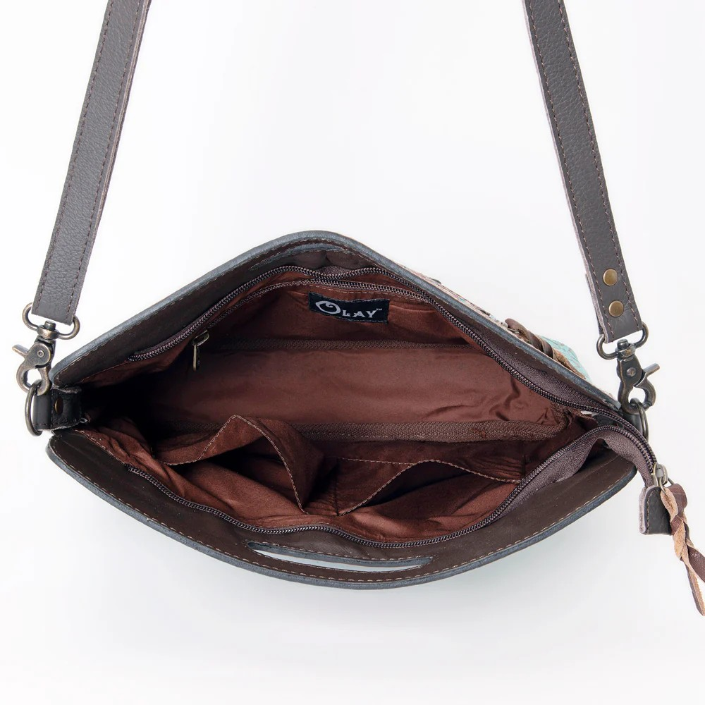 Turquoise Genuine Leather Purse