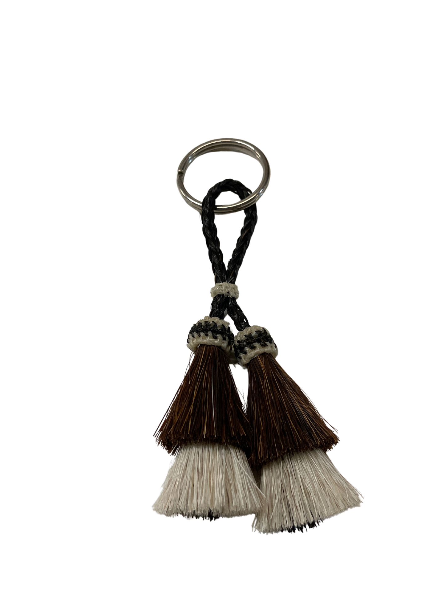 Double Tassel Double Tier Horsehair Keychain