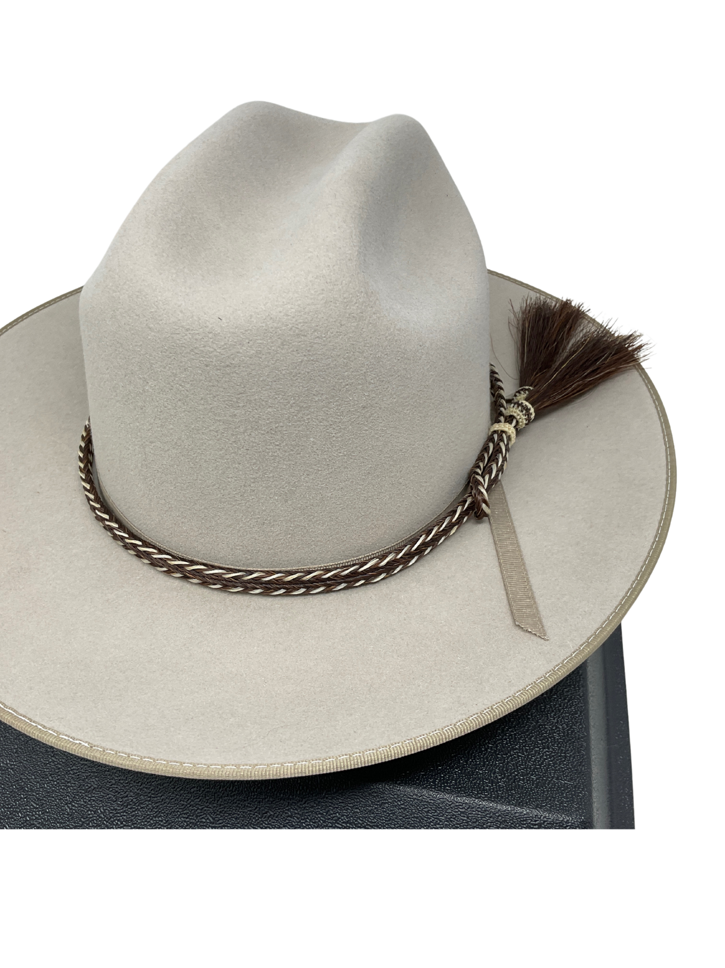 2 Strand Horsehair Hat Band w/Side Double Tassel