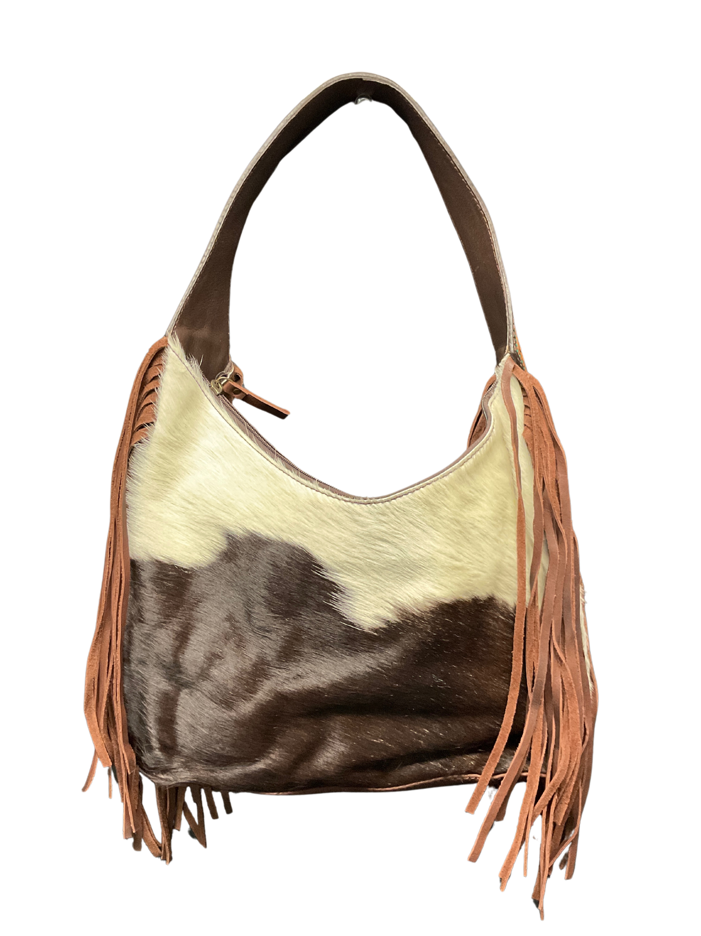 Hair On Cowhide & Leather Hobo Purse