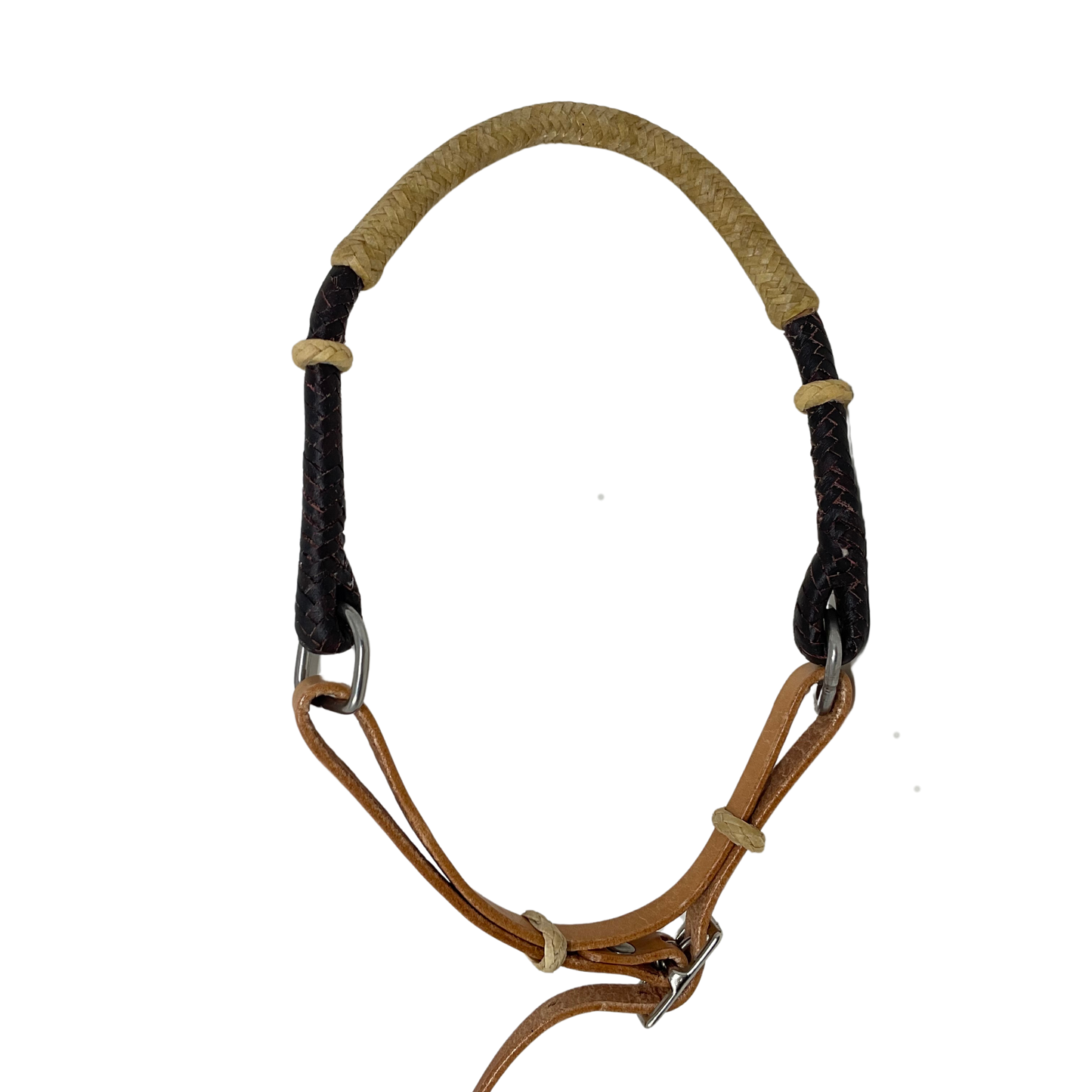 Adjustable Leather Caveson w/Rawhide Noseband