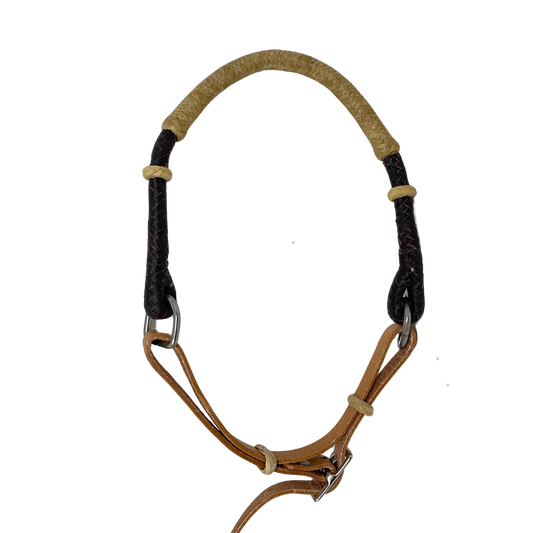 Adjustable Leather Caveson w/Rawhide Noseband