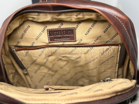 Rugged Earth Leather Backpack