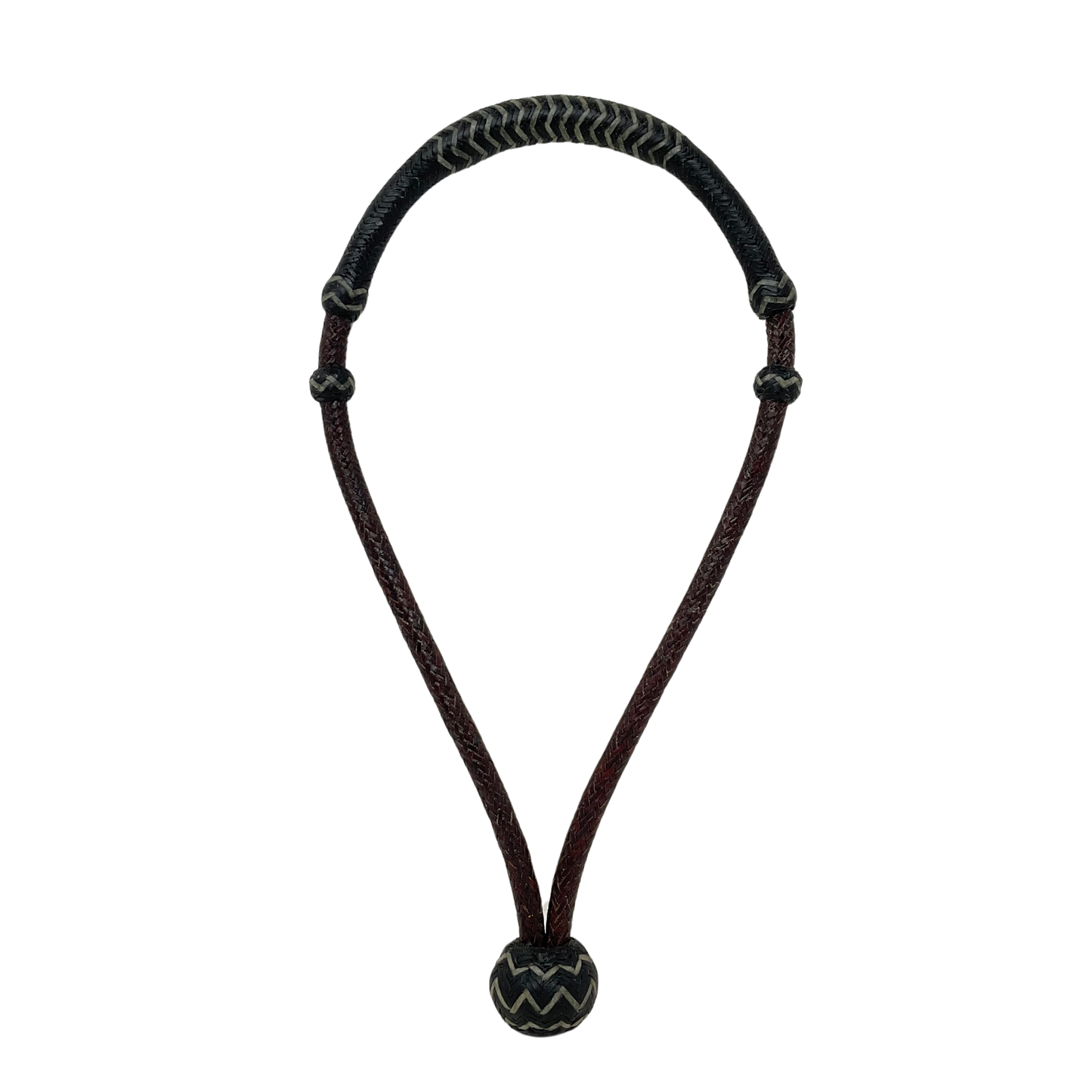24 Plait Latigo w/Accented Black Bosalita