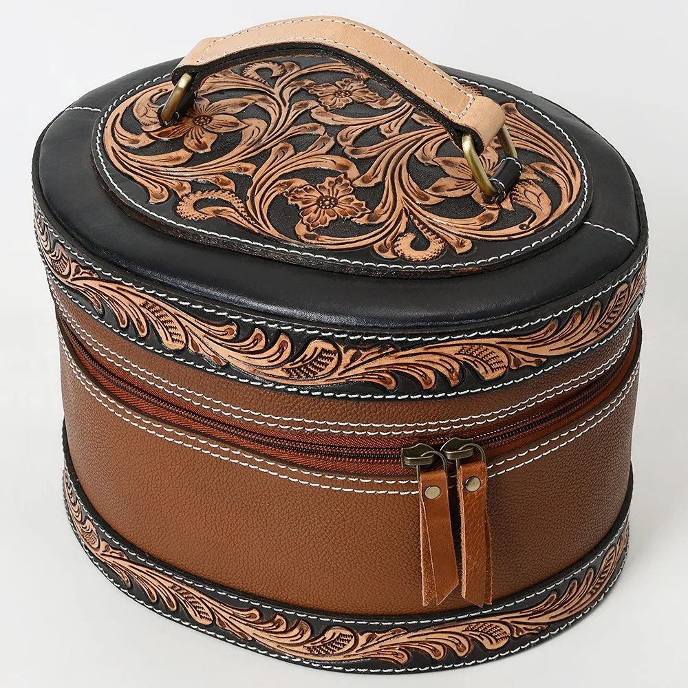 Leather Tooled Jewelry Case