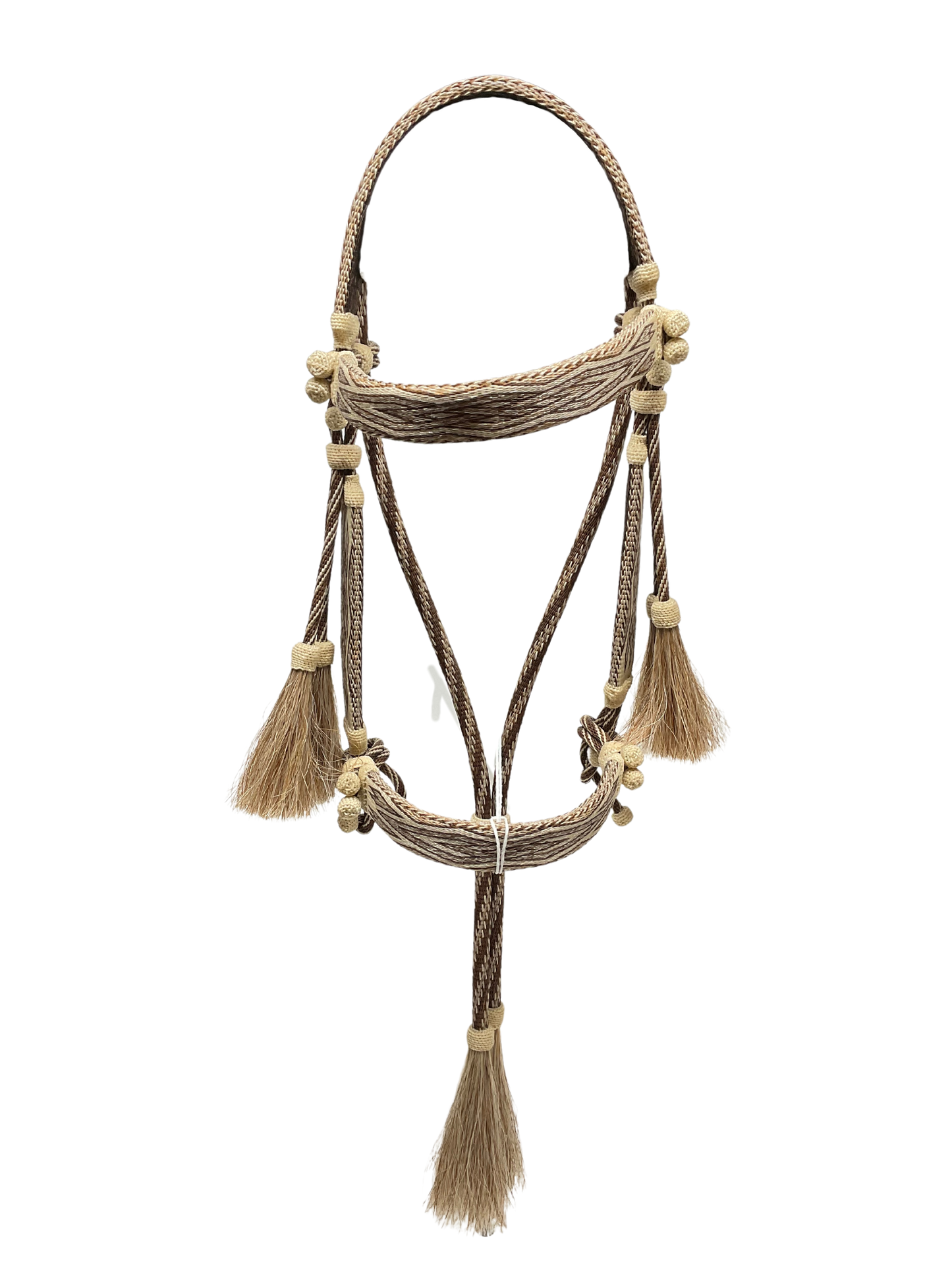 Hitched Horsehair Headstall w/Split Reins