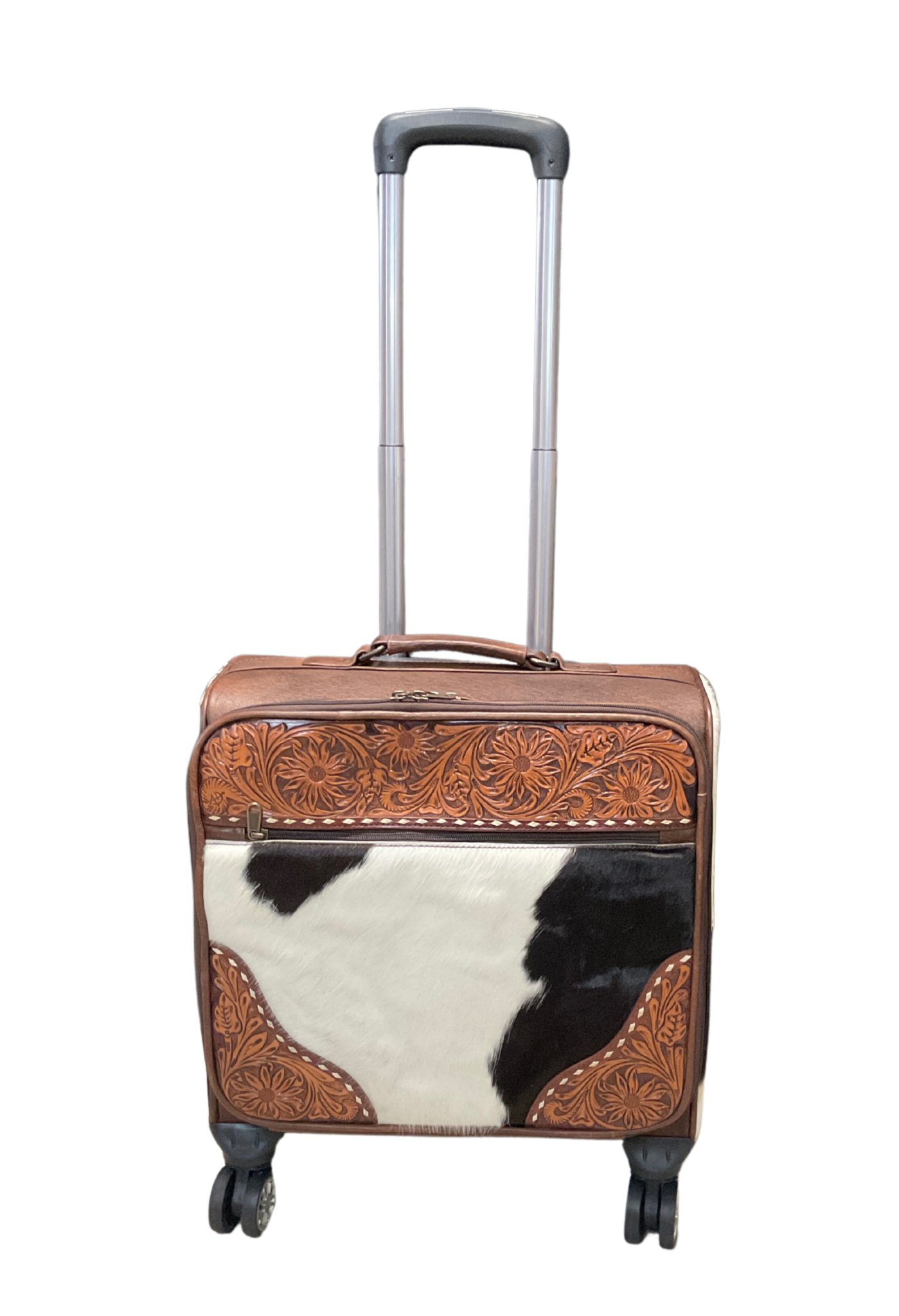 Wheeled Luggage w/Cowhide
