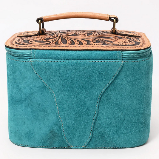 Turquoise Boot Stitch Jewelry Case