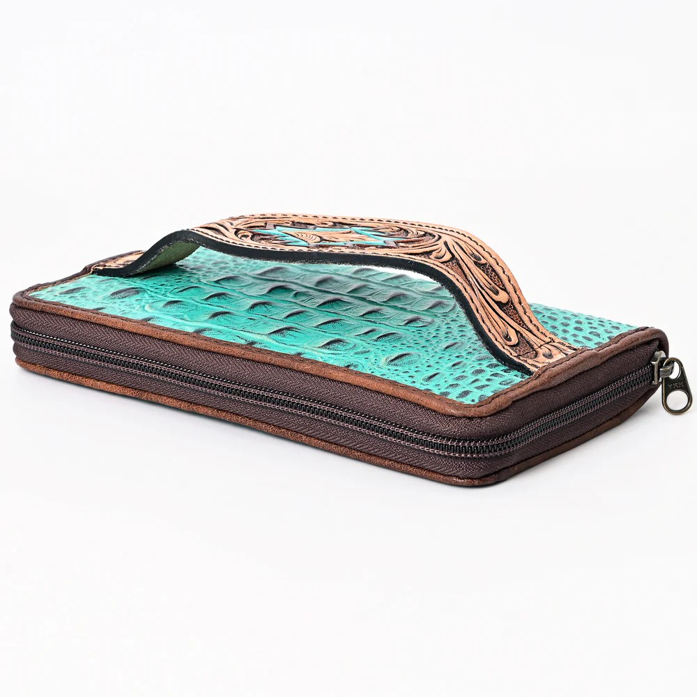 Turquoise Leather Wallet