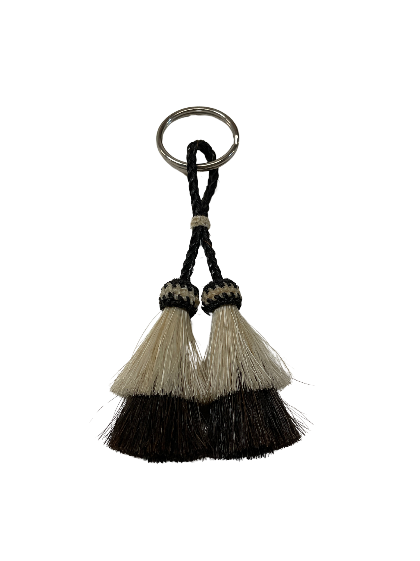 Double Tassel Double Tier Horsehair Keychain