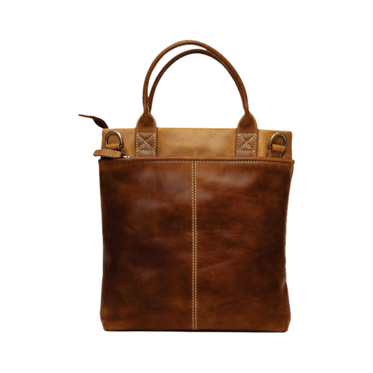 Rugged Earth Leather Tote Purse