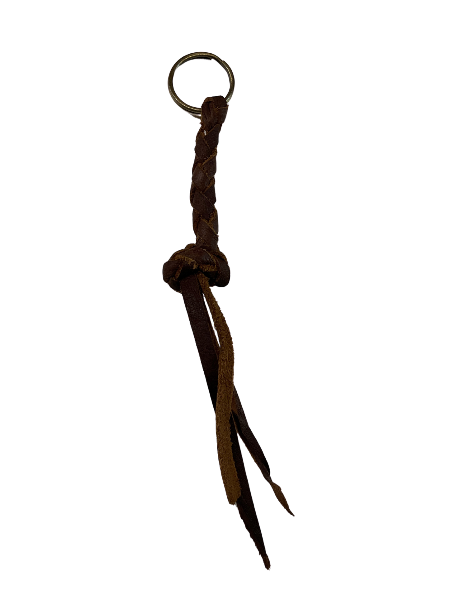 Braided Leather Keychain