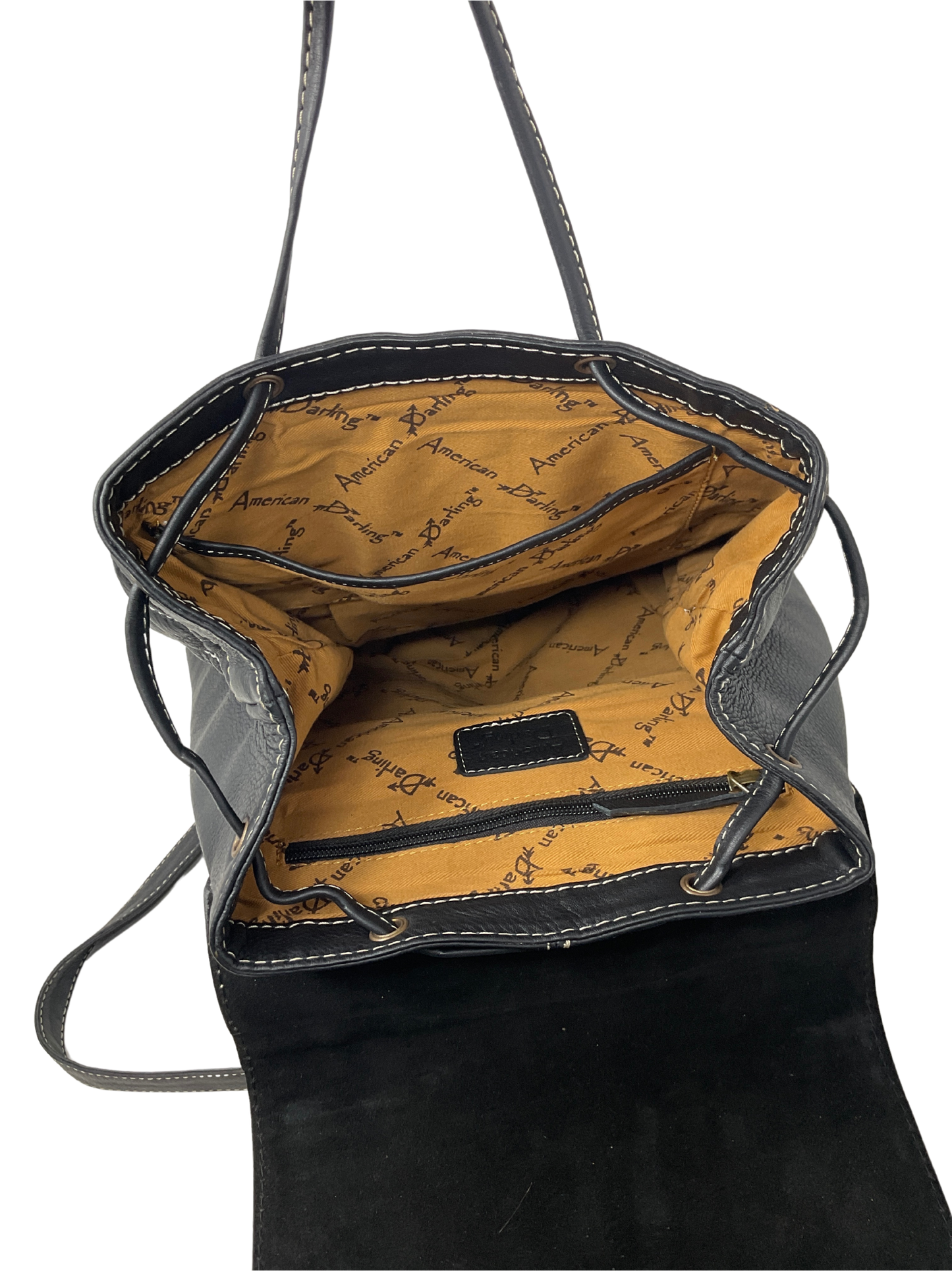 Quilted Black Leather Backpack Purse