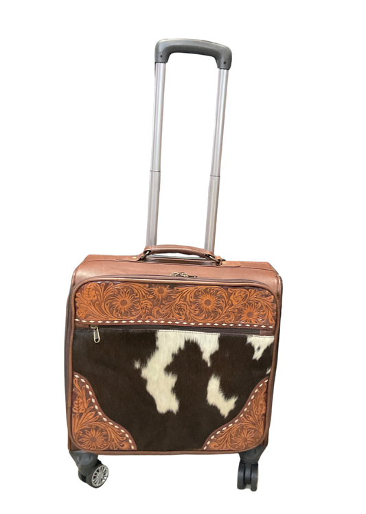Wheeled Luggage w/Cowhide