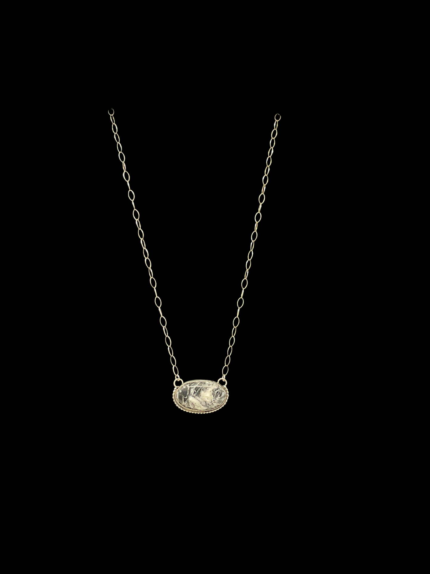 White Buffalo Bar Necklace 1