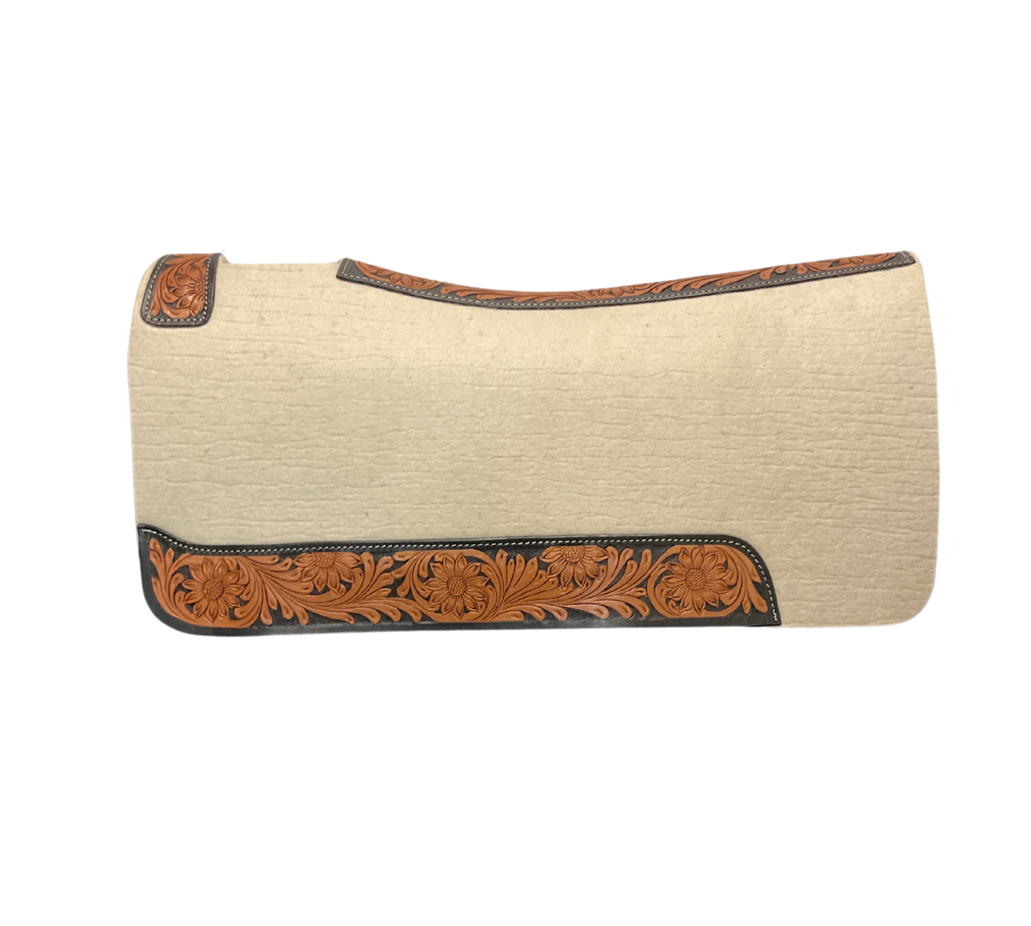 Wool Felt Pad- Tooled Wear Leather