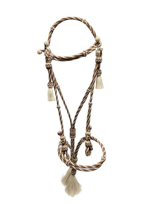 Hitched Horsehair Headstall Round w/Nose Band