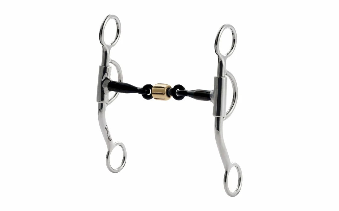 231QC - 3 Piece Sweet Iron Snaffle w/Bronze Roller