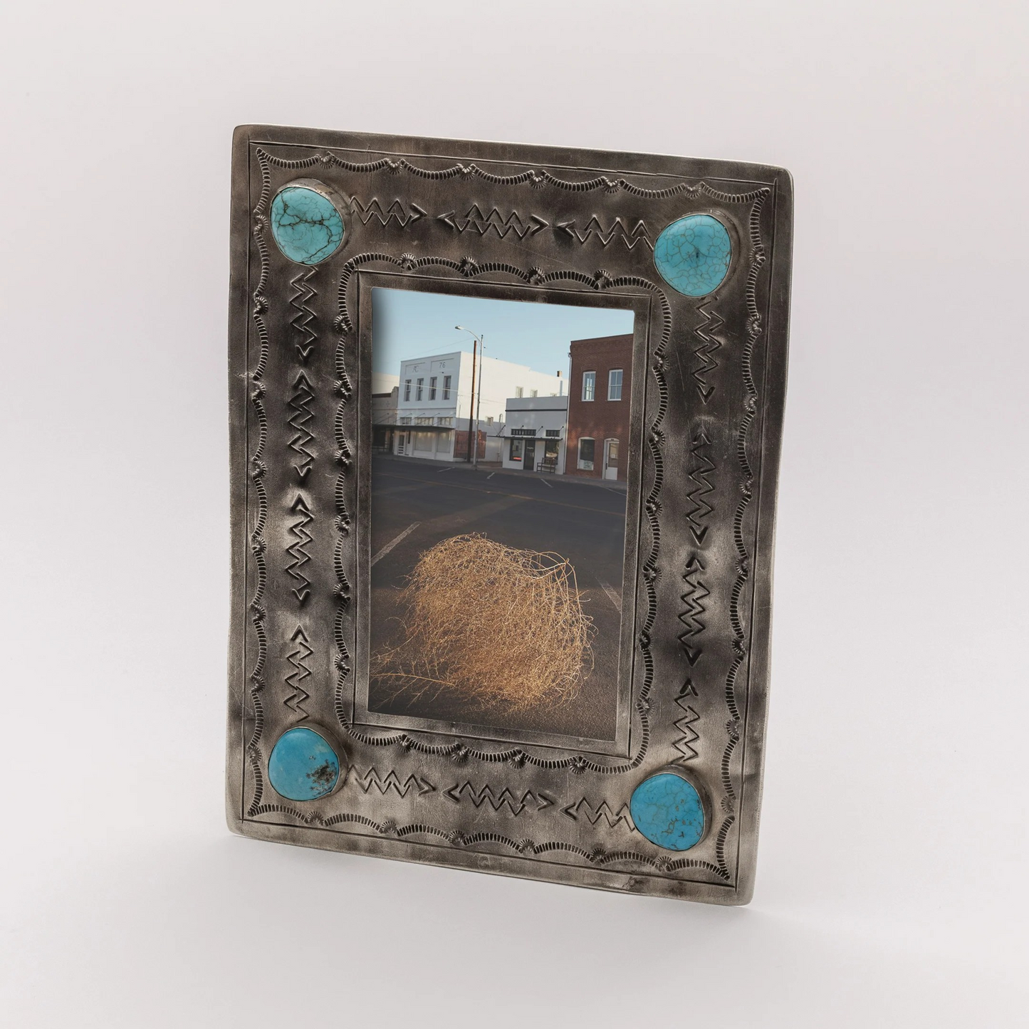 Turquoise Stone Stamped Frame