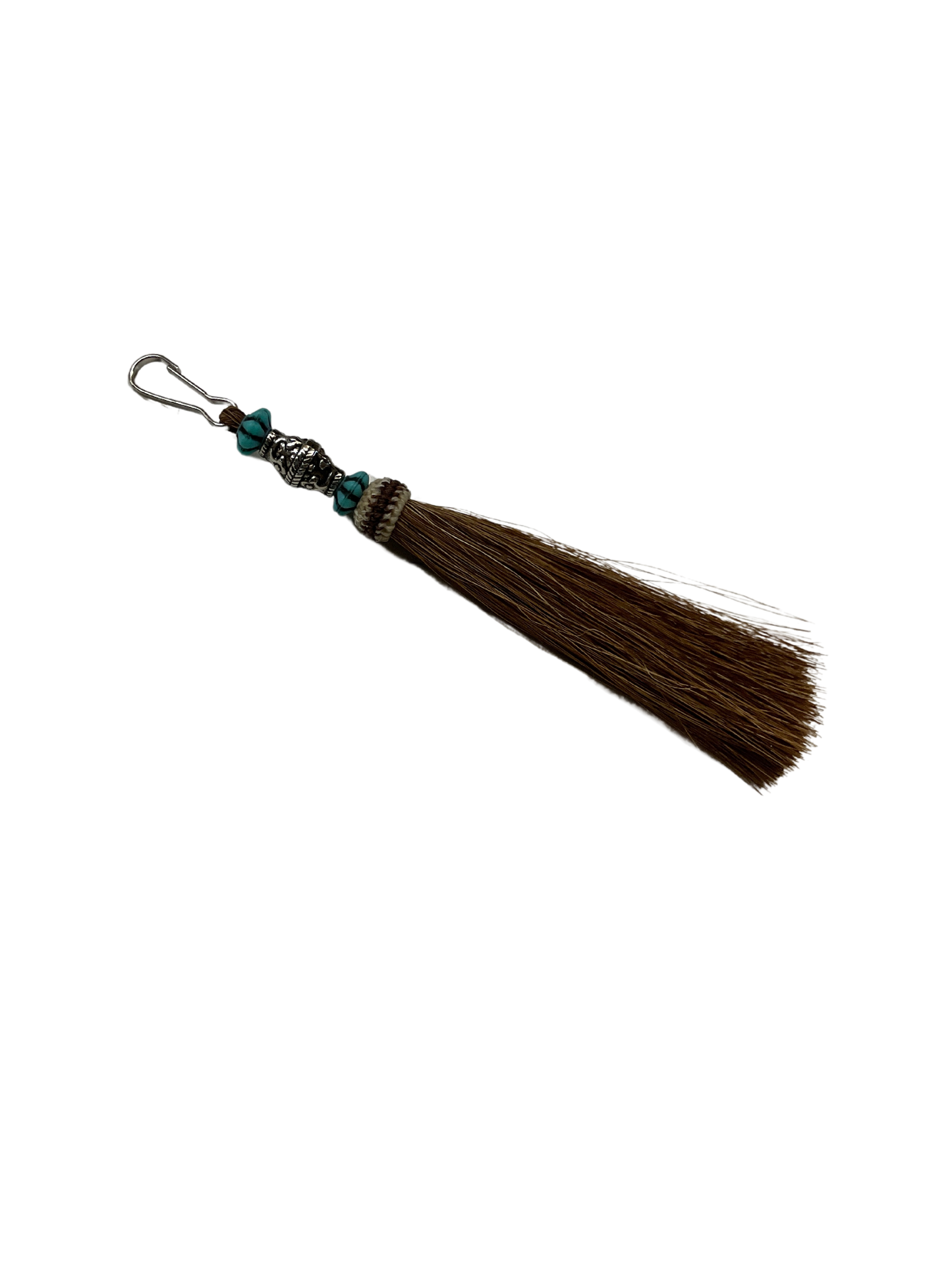 Horse Hair Tassel w/Beads Zipper Pull