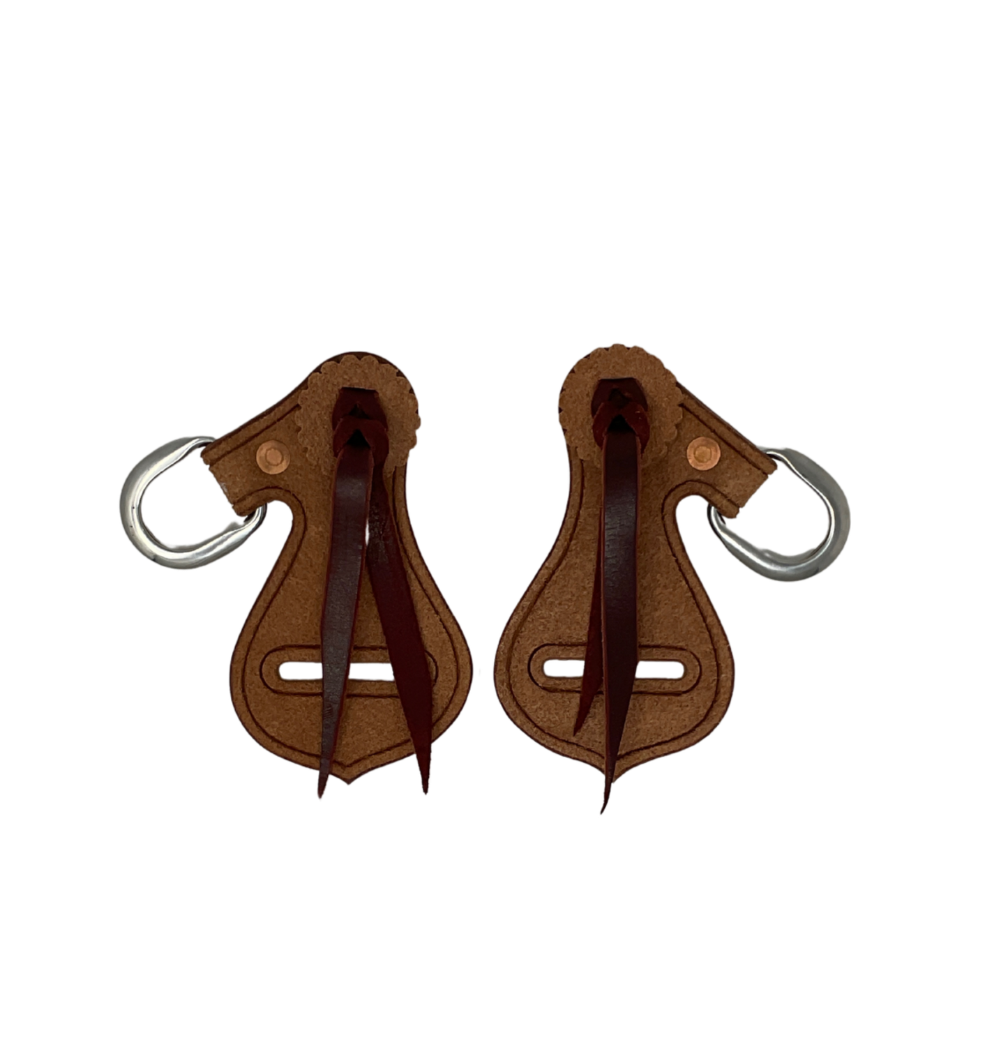 Latigo Keepers w/Rosette & D-Ring- Pair