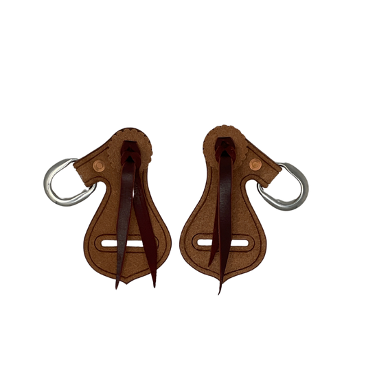 Latigo Keepers w/Rosette & D-Ring- Pair