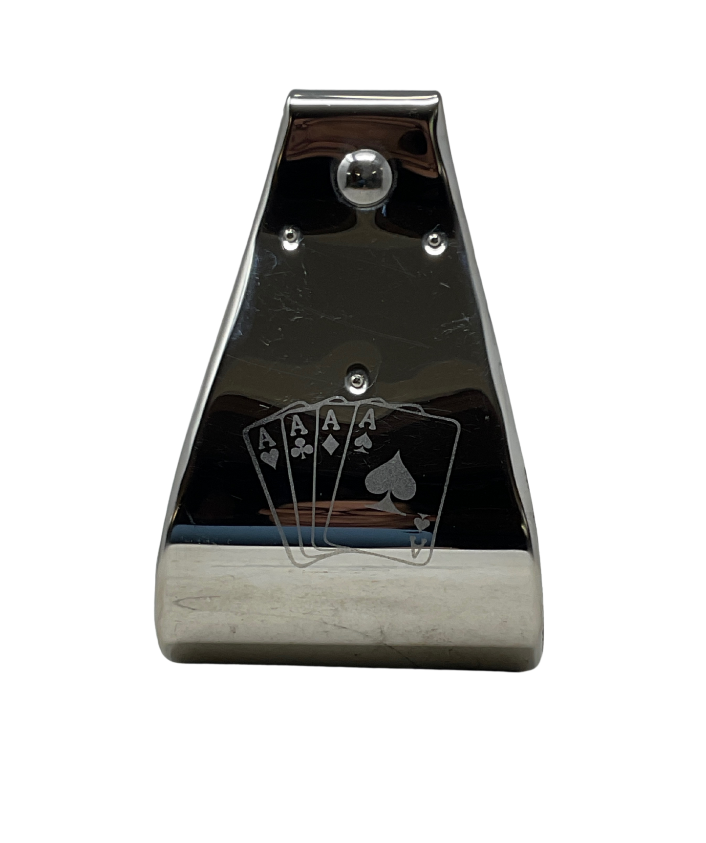 5" Four Aces Etched Monel Stirrup