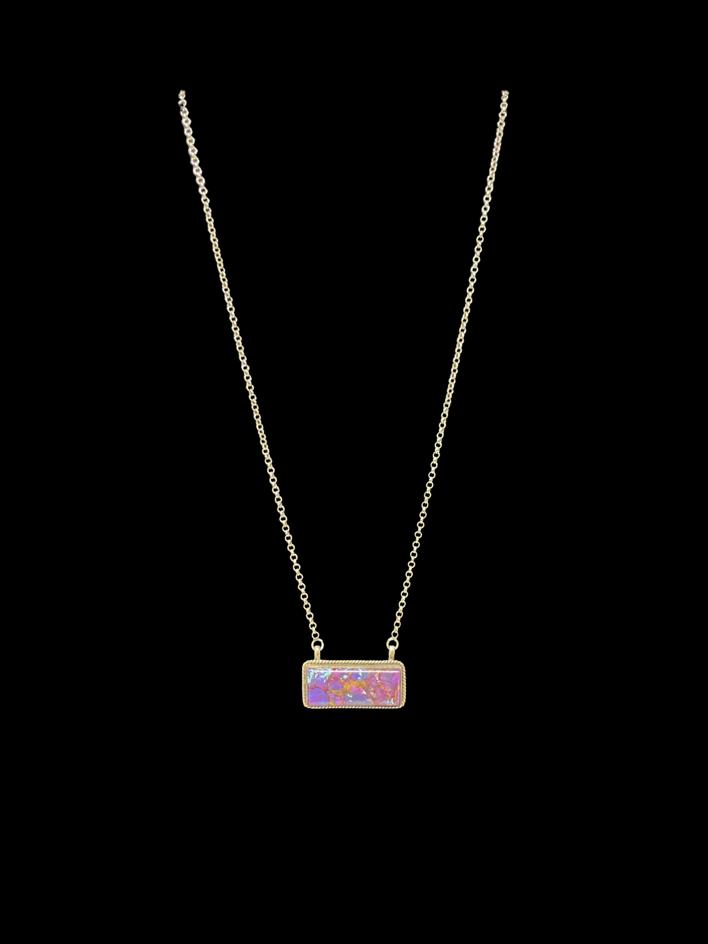 Purple Mojave Bar Necklace