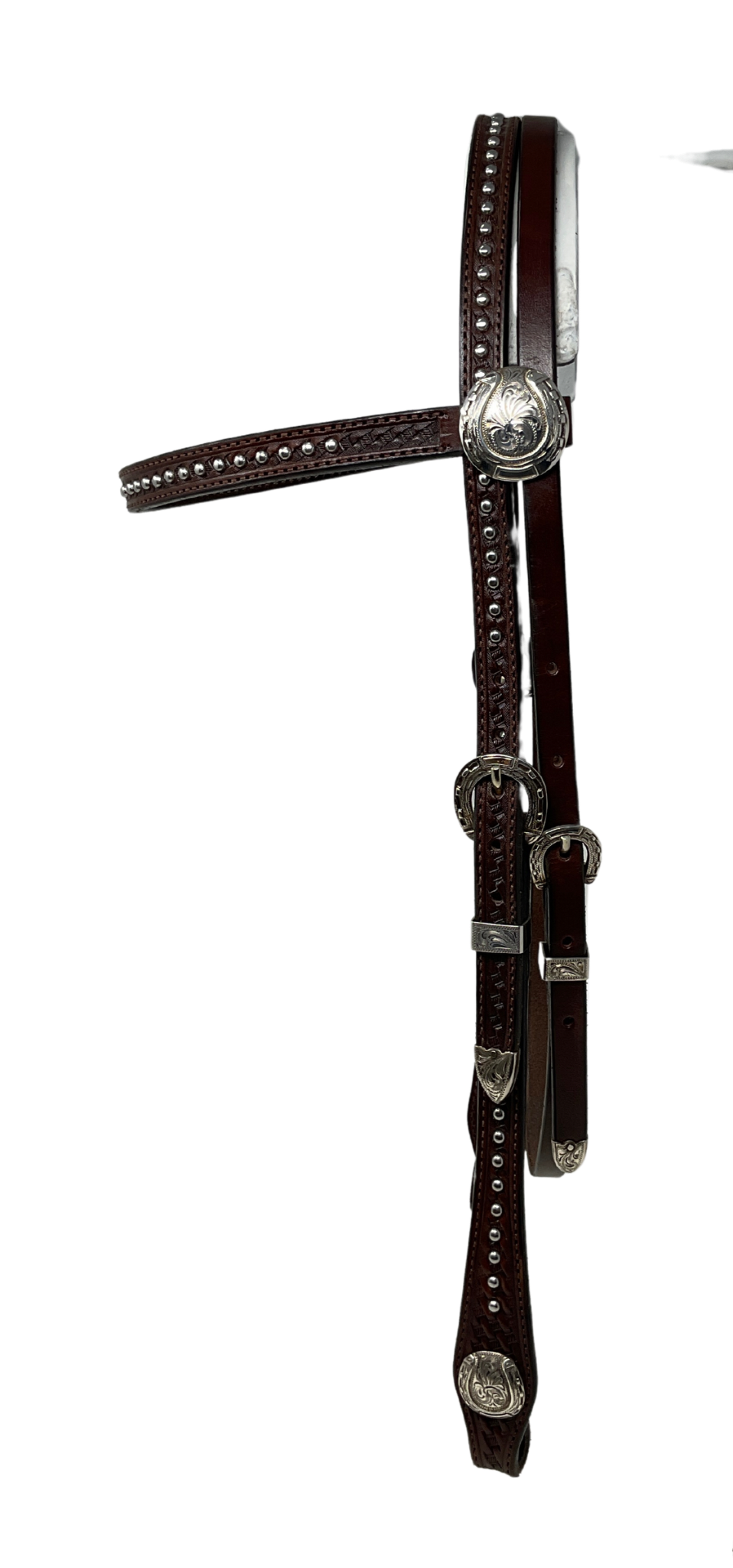 Browband Crazy Basket Horseshoe Buckles, Conchos and Dots