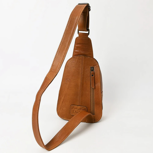 Sling Bag-Tooled Leather