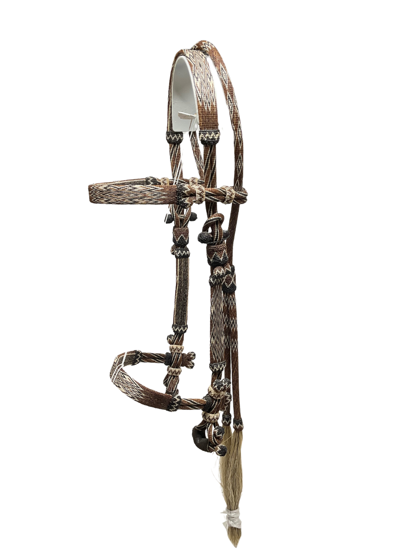 Hitched Horsehair Headstall w/Roping Reins