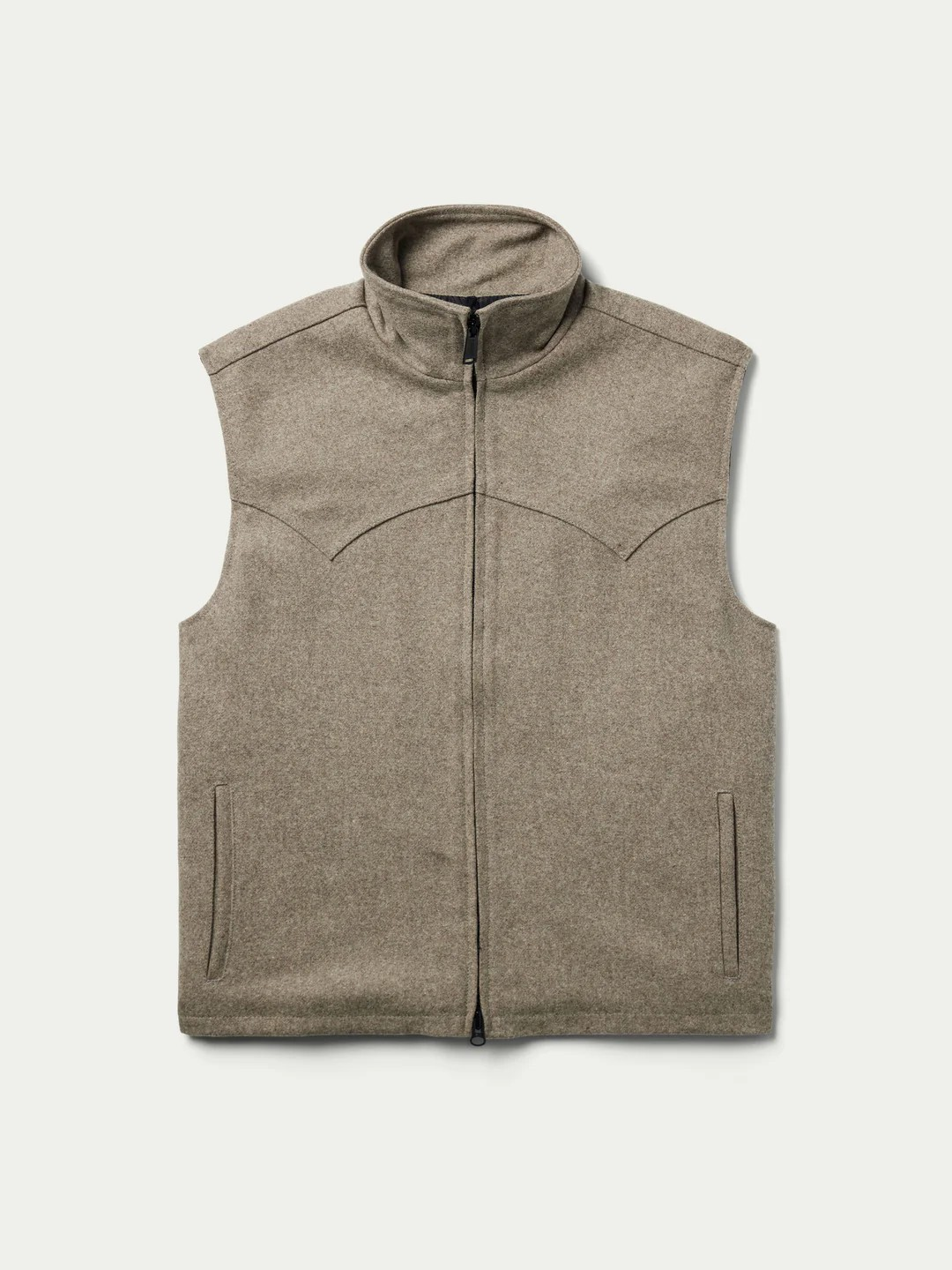 Wool Arena Vest-Taupe