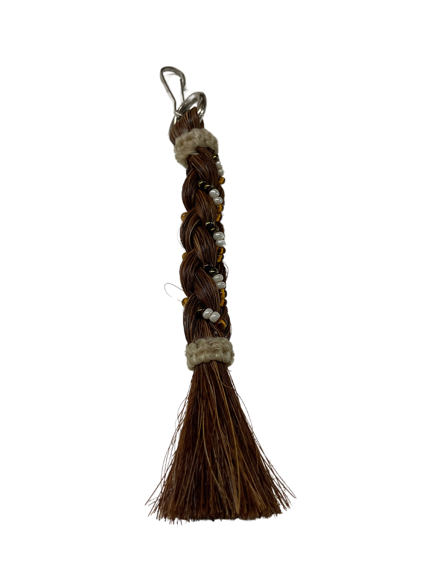 Braided Horse Hair w/Beads Zipper Pull
