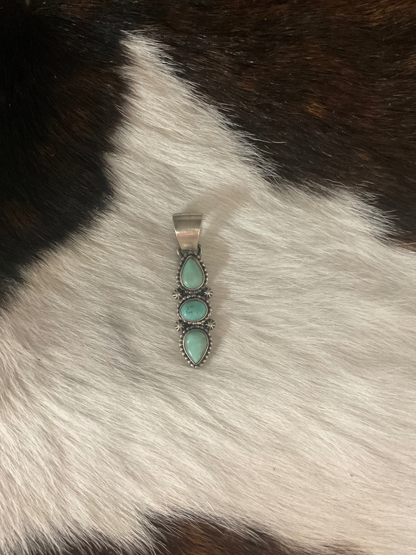 3 Stone Turquoise Pendant