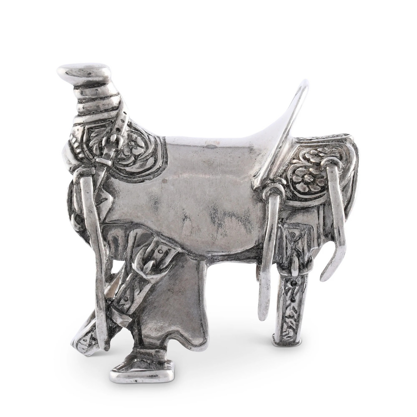 Western Frontier Pewter Cowboy Saddle Napkin Ring