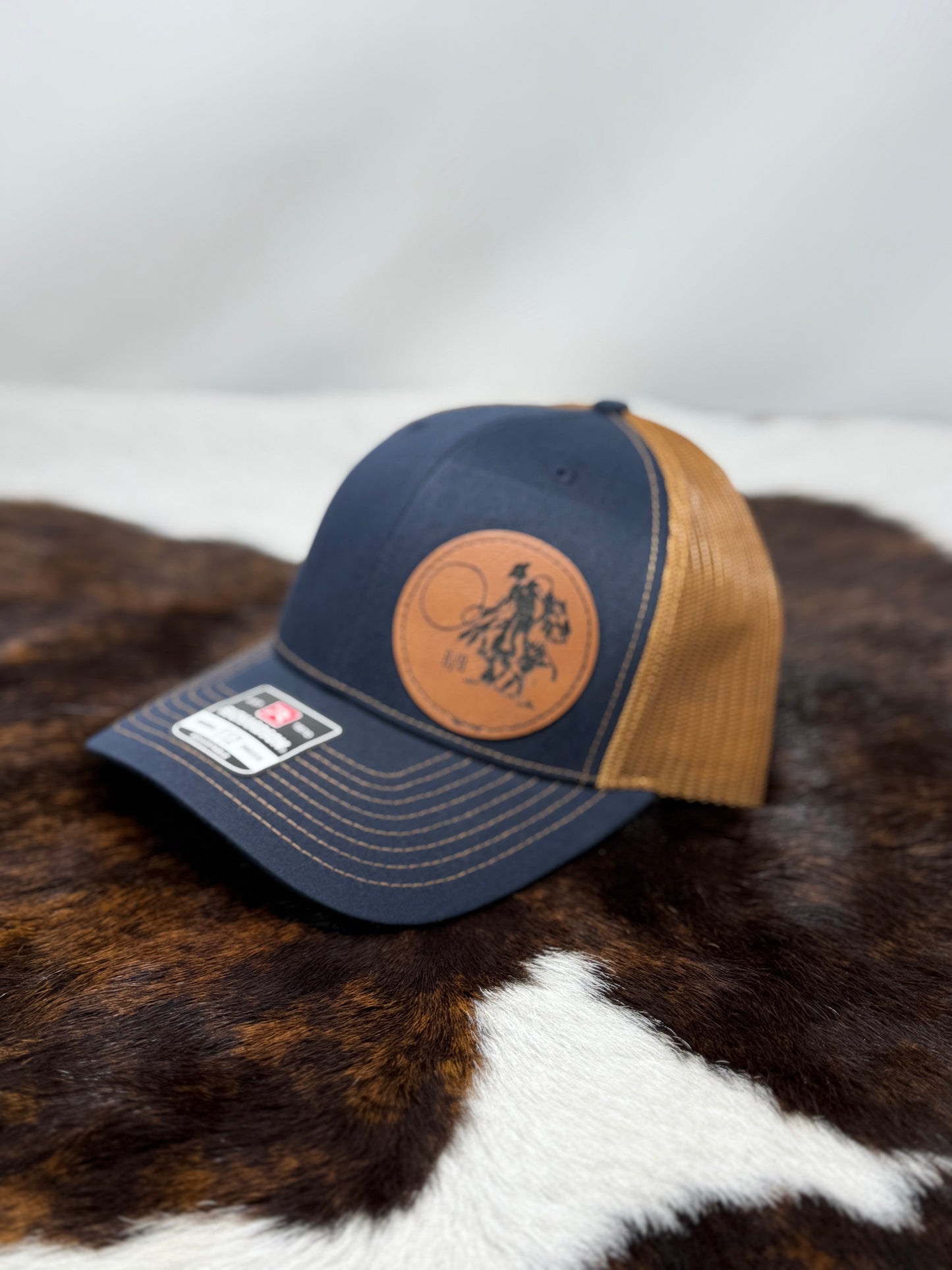 Leather Patch Buckaroo Cap