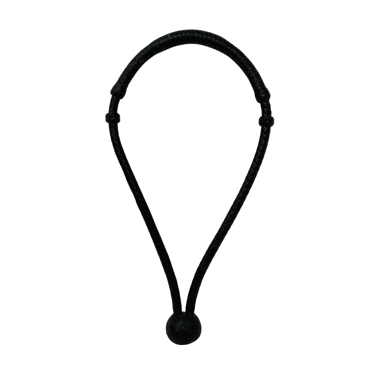 8 Plait Black Leather Bosalita
