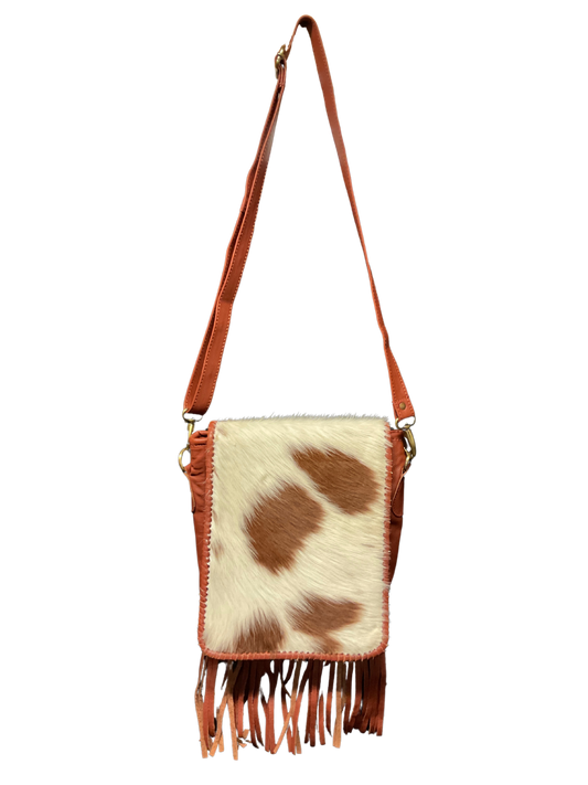 Light Leather Purse w/Cowhide