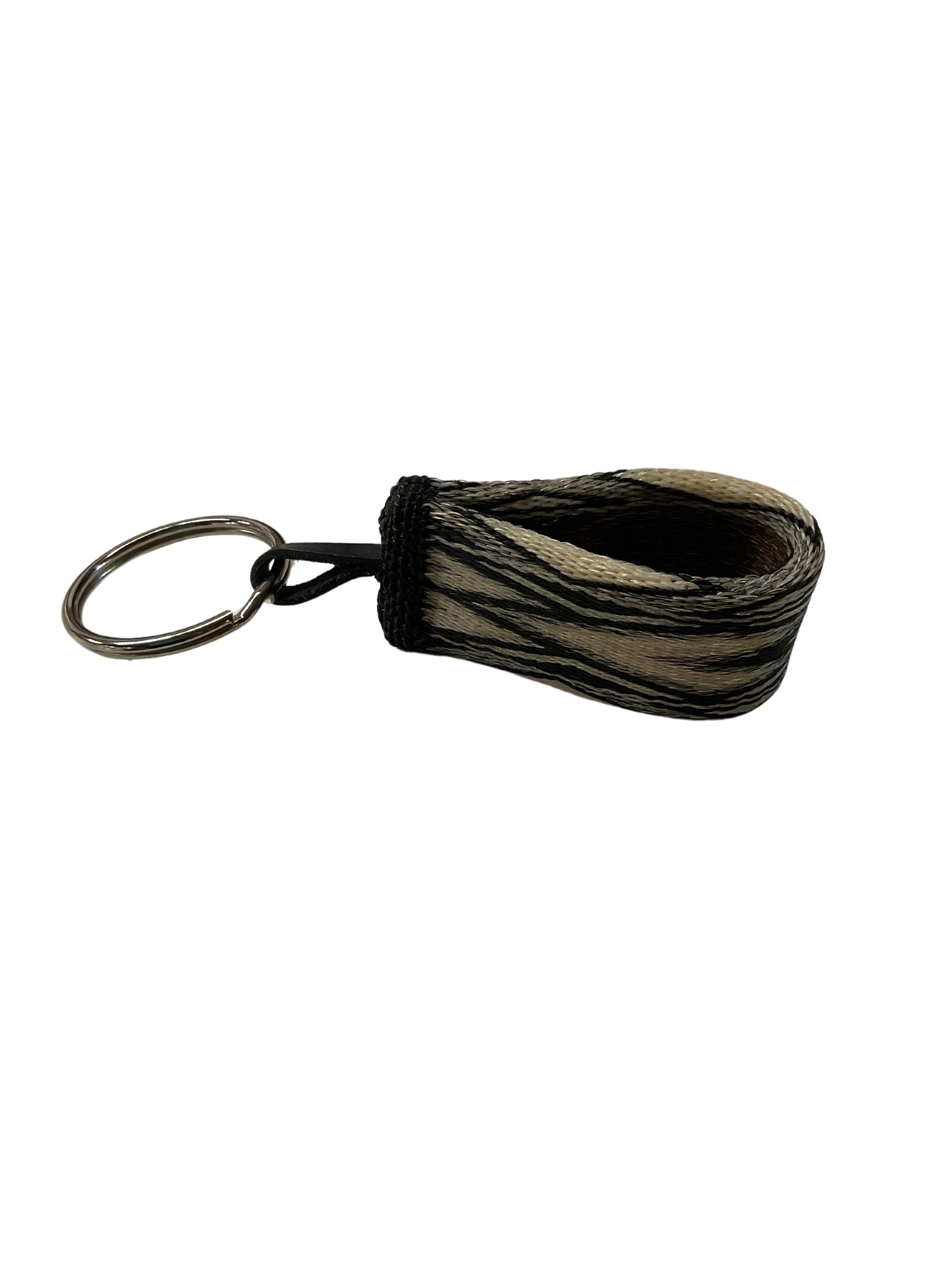Hitched Horsehair Wide Loop Keychain