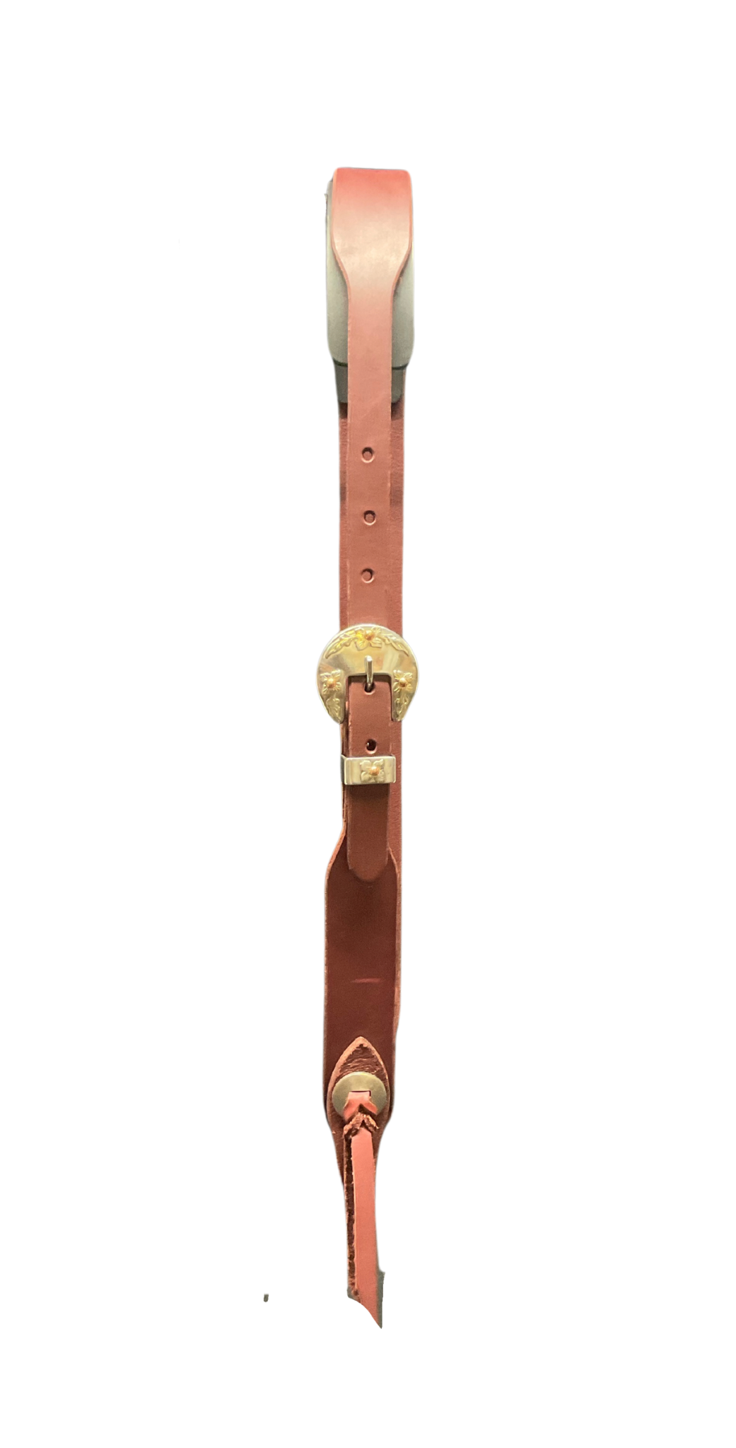 Split Ear Latigo w/SS Floral Buckle