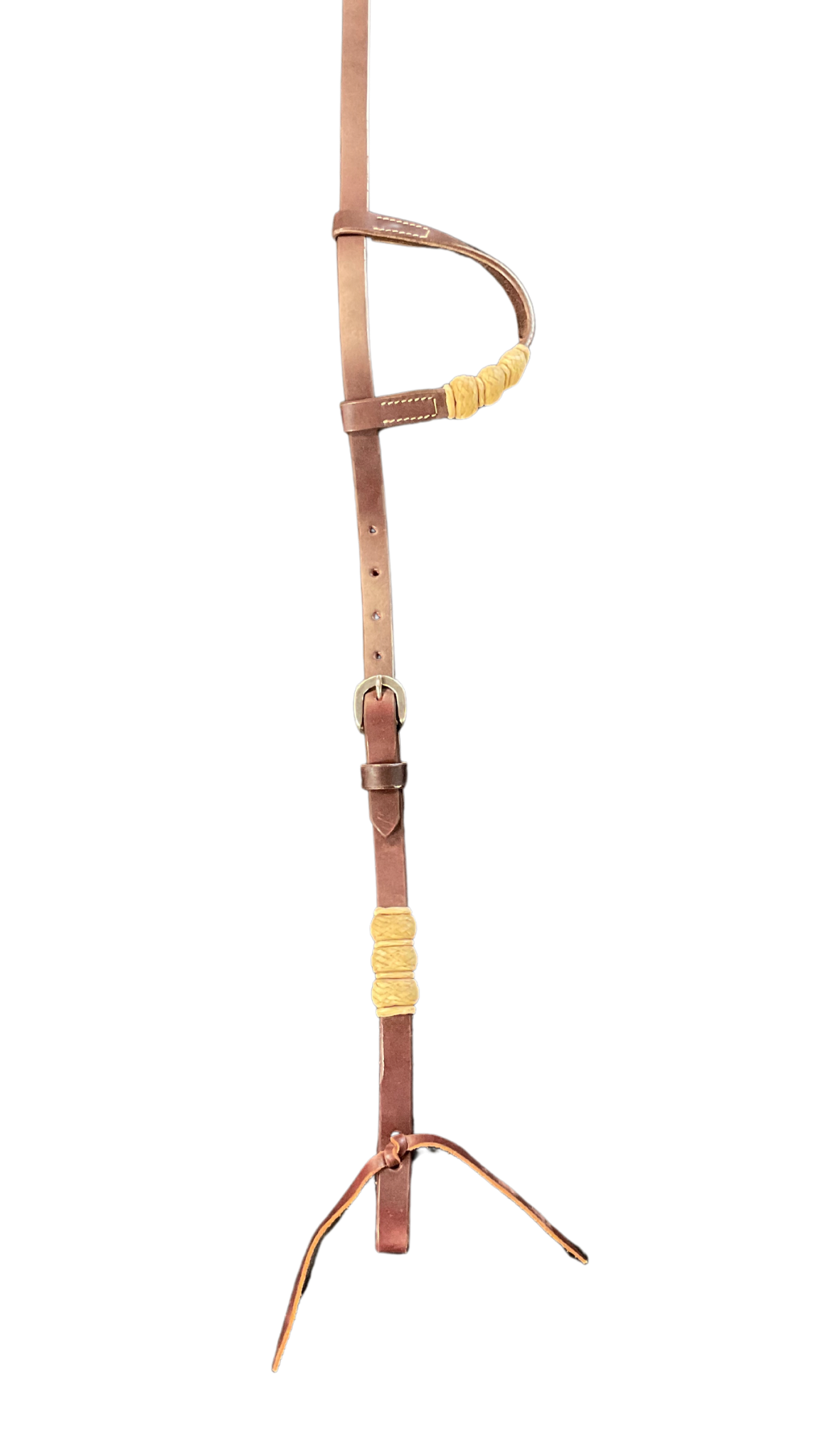 Single Ear Leather w/Rawhide