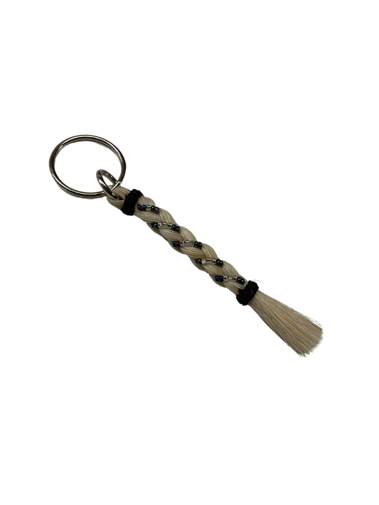 Braided Horse Hair w/Beads Keychain